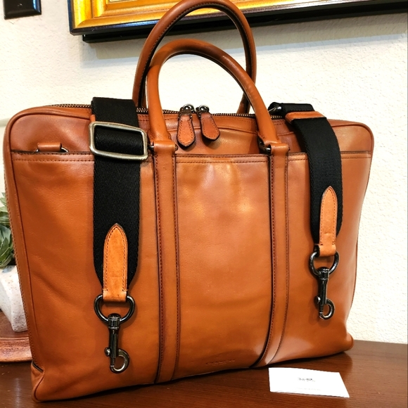 Coach Other - Coach 1941 Metropolitan Slim Brief/Messenger Bag/Laptop Bag - Saddle Tan Leather